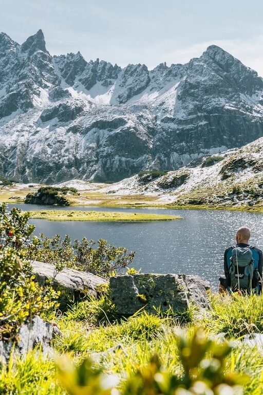 Langsee Bergblick Bergsee Silbertal im Montafon