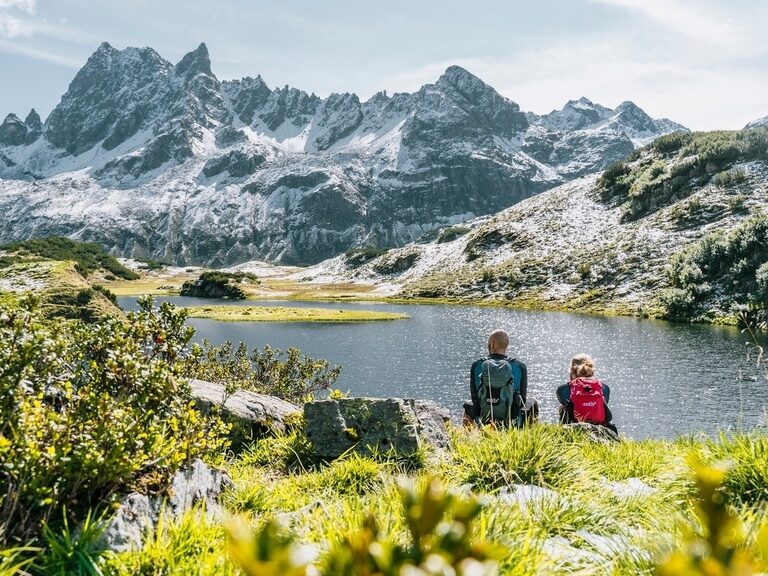 Langsee Bergblick Bergsee Silbertal im Montafon